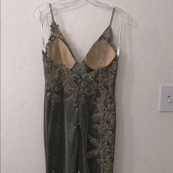 Jovani Silver Dress 💎 - Picture 6 of 8